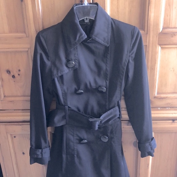 ZARA Basic Brown Double Breasted Trench Raincoat Size M - Picture 4 of 16
